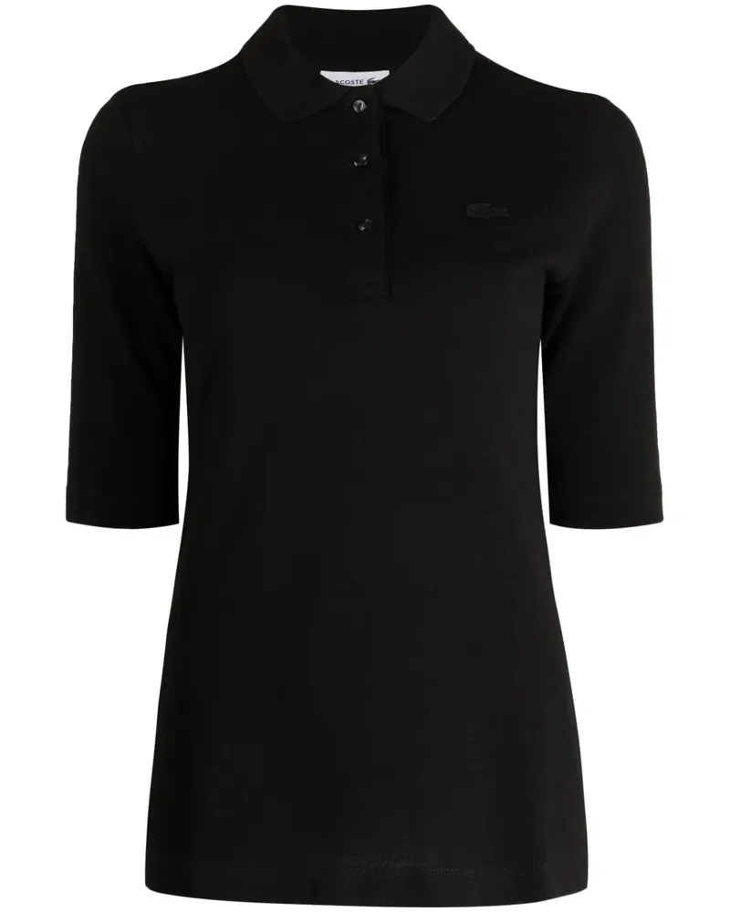 Lacoste Hemd mit Logo-Patch - Schwarz Schwarz