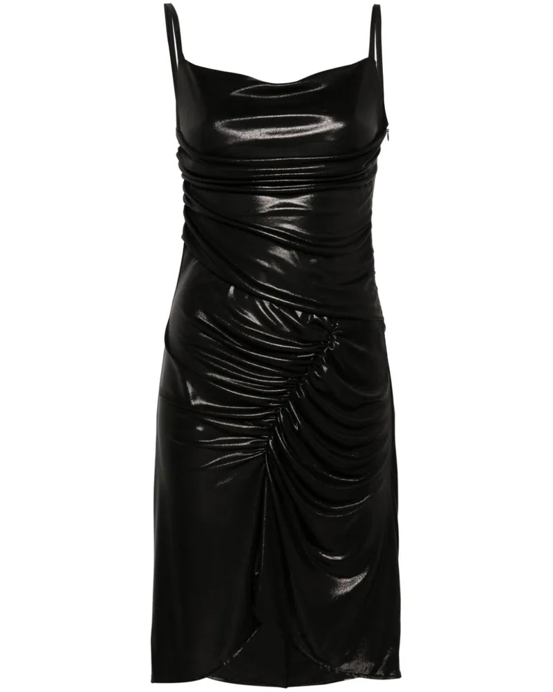 Marine Serre Drapiertes Minikleid - Schwarz Schwarz