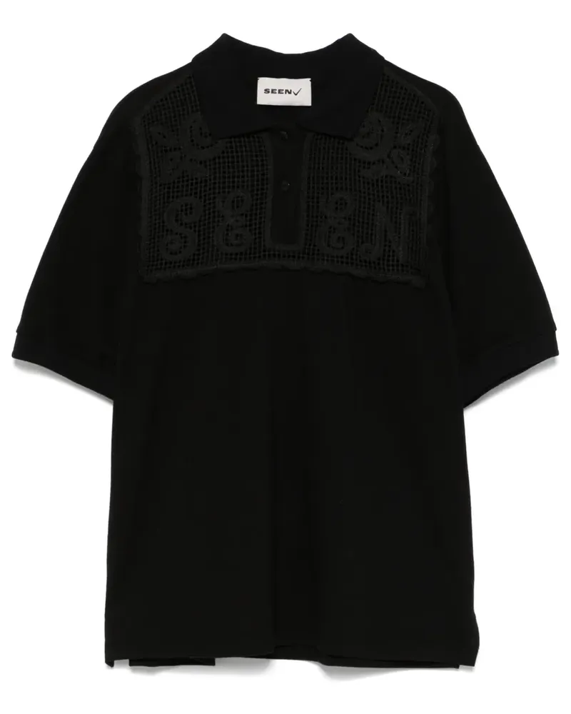 Seen Users Old School New Cool Poloshirt - Schwarz Schwarz