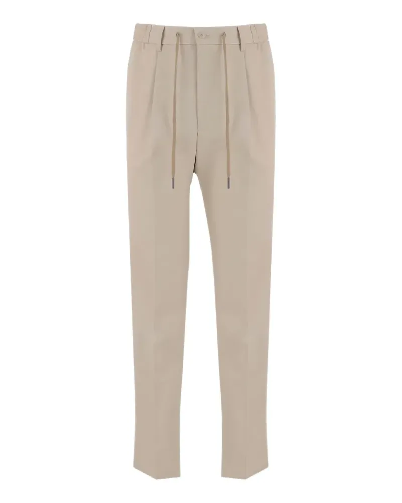 Tagliatore drawstring-waist pleated trousers - Nude Nude