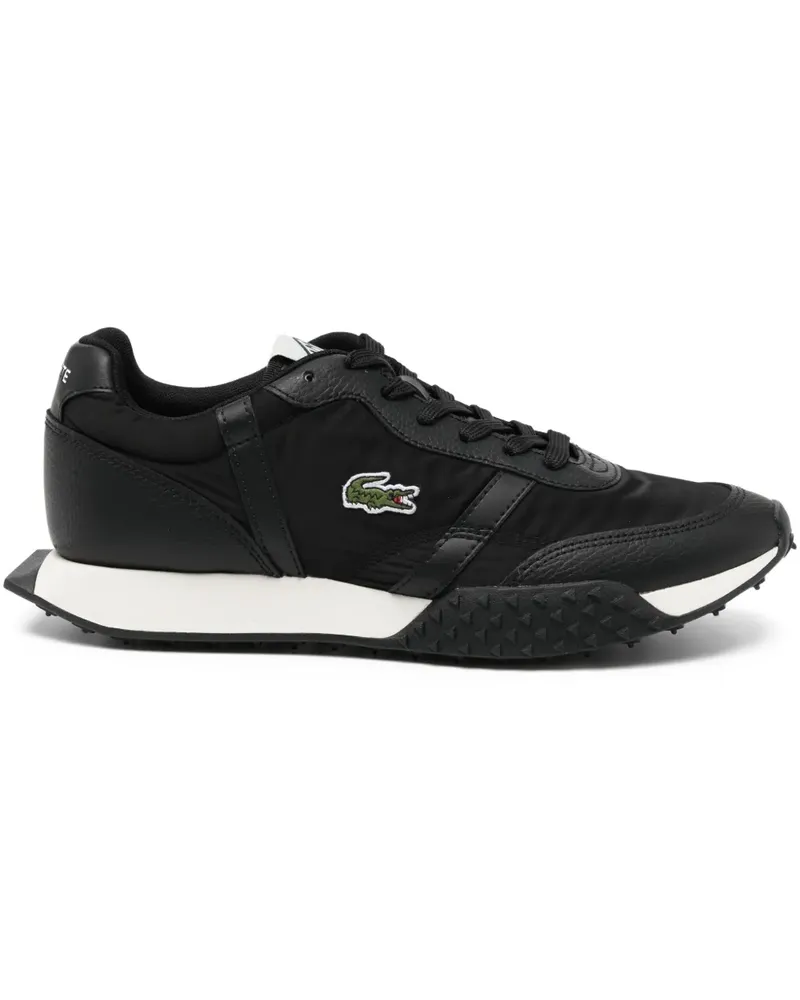 Lacoste Sneakers mit Logo-Stickerei - Schwarz Schwarz