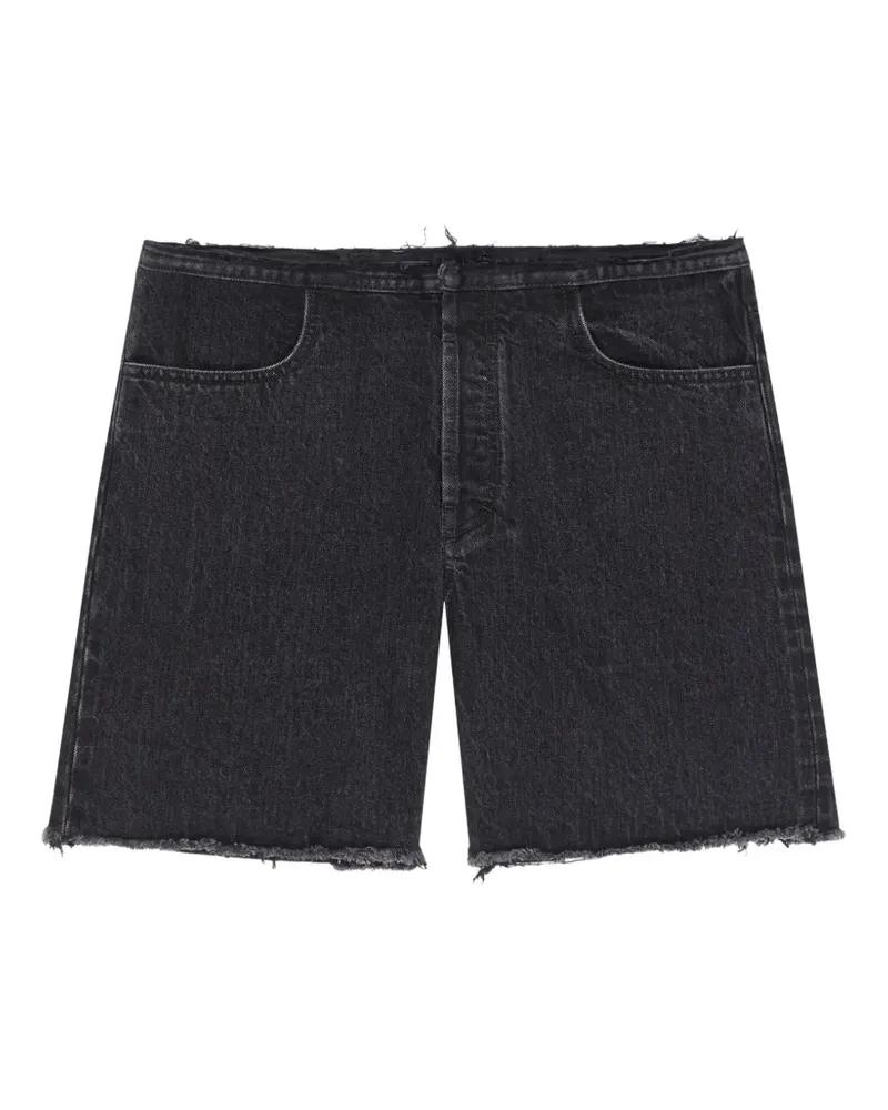 Givenchy Ausgefranste Jeans-Shorts - Schwarz Schwarz