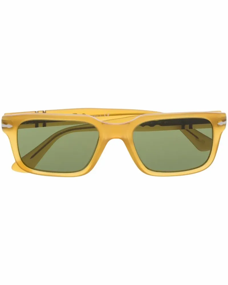 Persol Sonnenbrille mit eckigem Gestell - Gelb Gelb