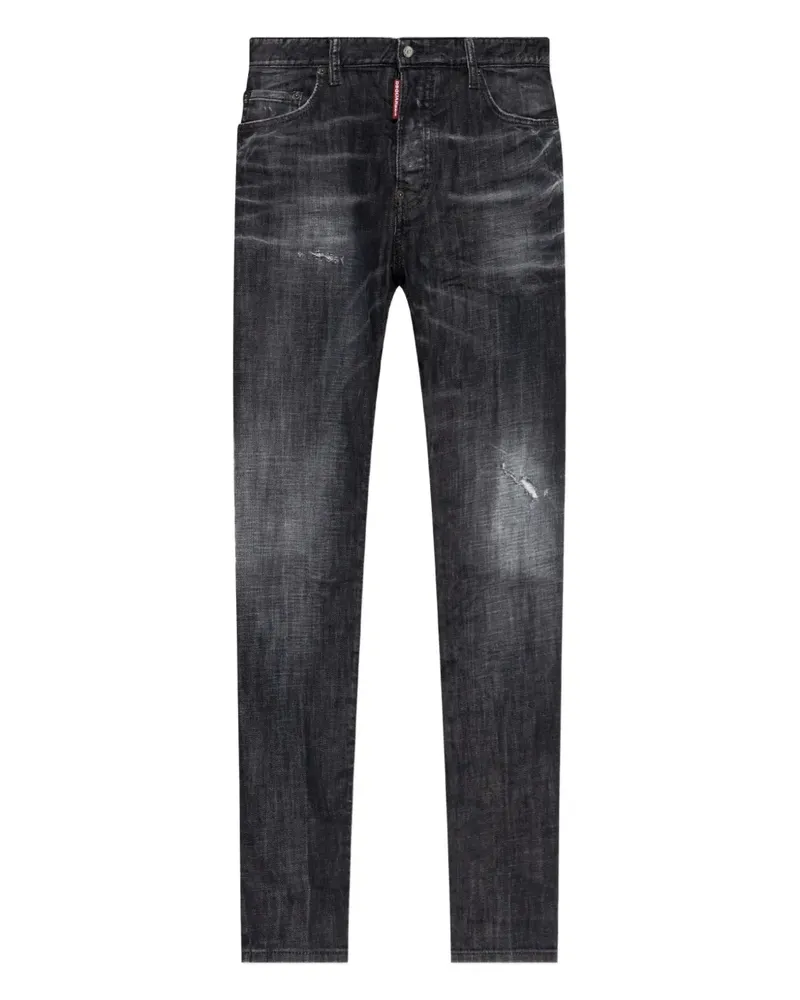 Dsquared2 Jeans mit Logo-Patch - Schwarz Schwarz