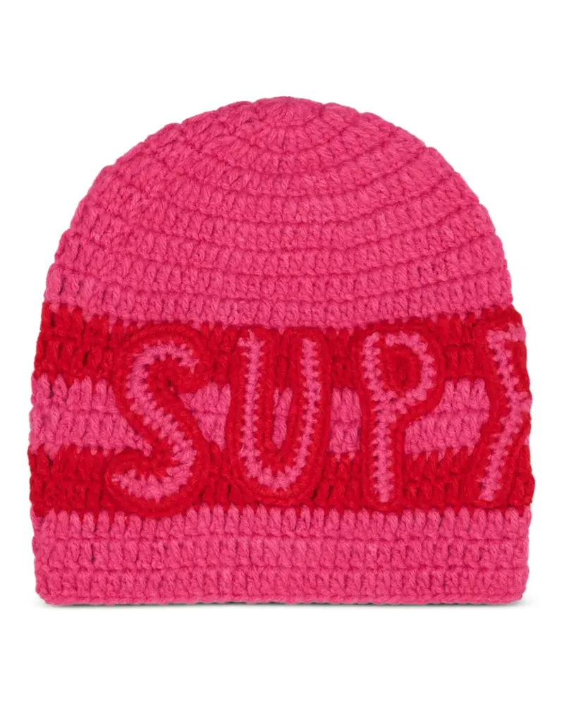Supreme Being Gehäkelte Beanie - Rosa Rosa