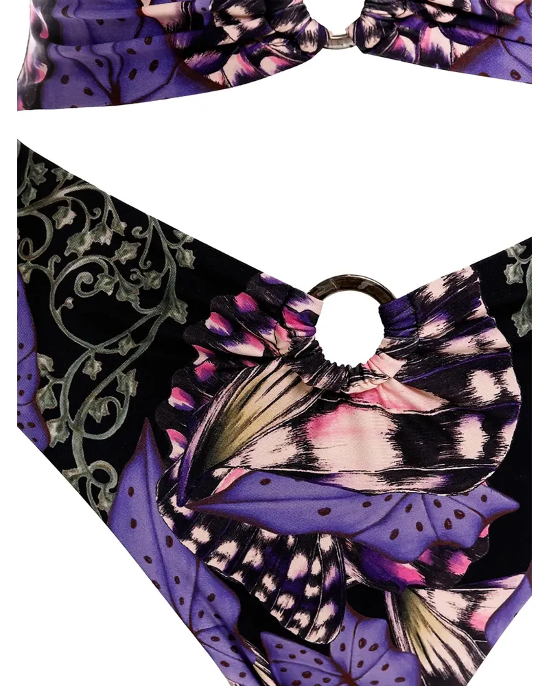 AGUA BENDITA Conga Badeanzug mit Schmetterling-Print - Violett Violett