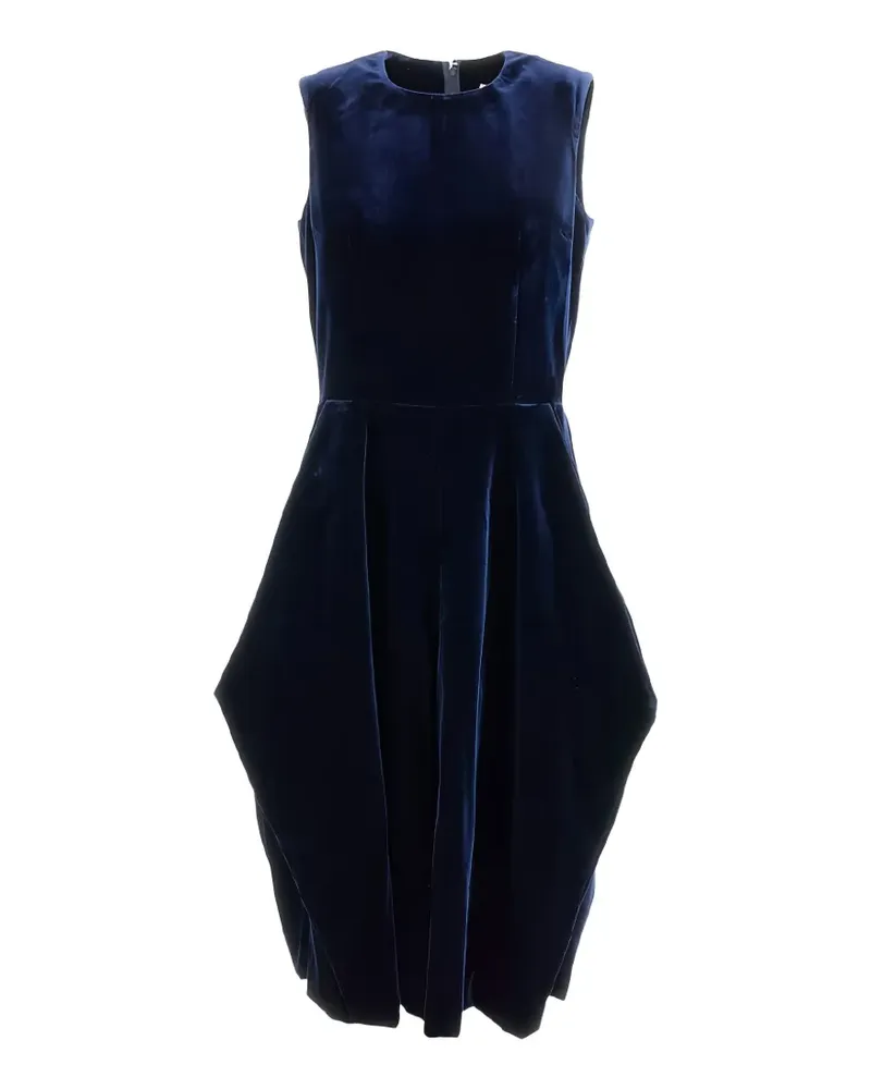 Comme des Garçons sleeveless velvet midi dress - Blau Blau