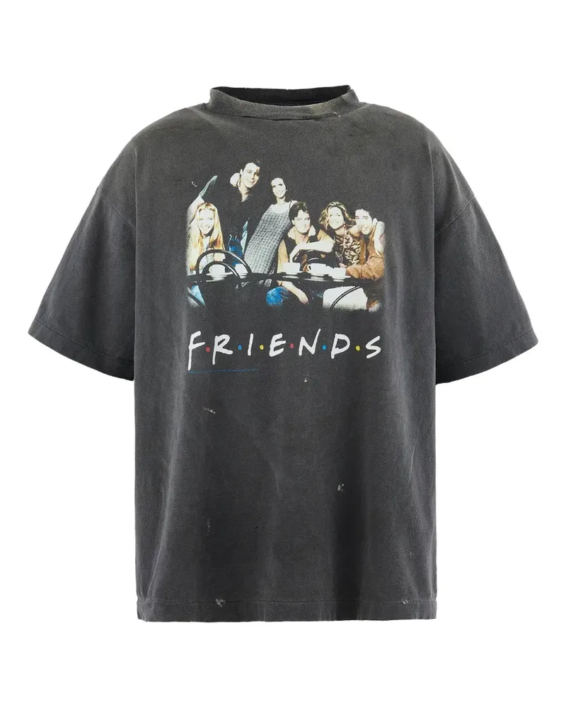 SAINT MXXXXXX T-Shirt im Distressed-Look - Grau Grau
