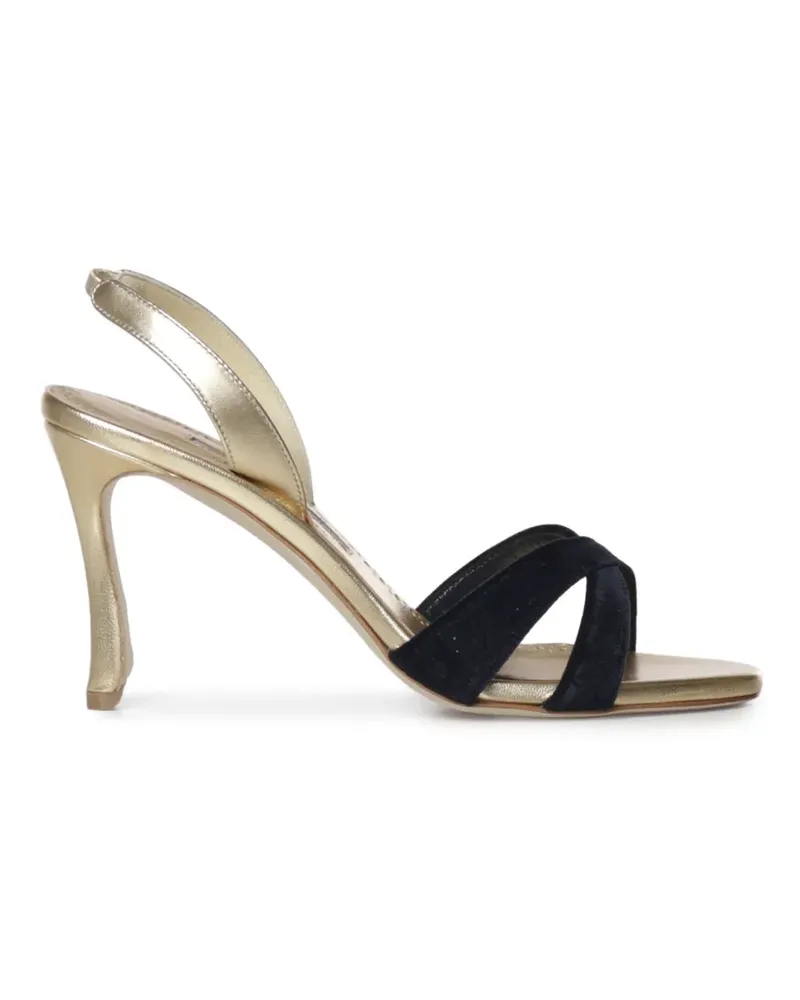 Manolo Blahnik Callydra Sandalen mit überkreuzten Riemen - Schwarz Schwarz