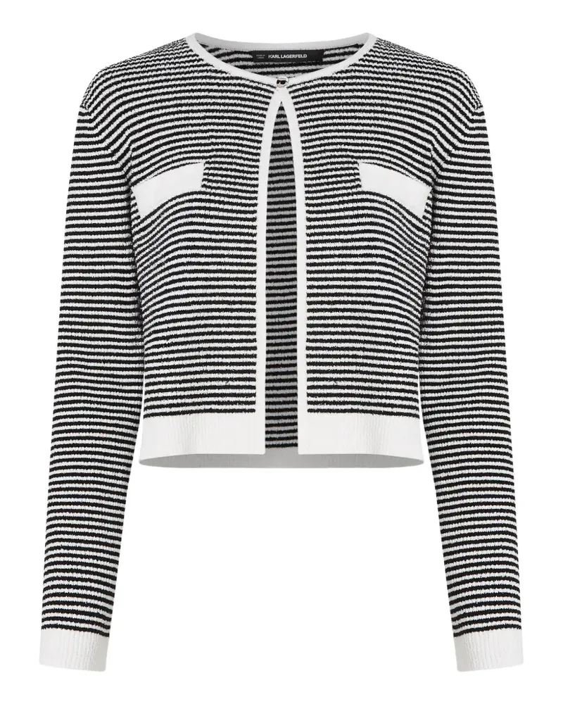 Karl Lagerfeld Gestreifter Cardigan - Schwarz Schwarz