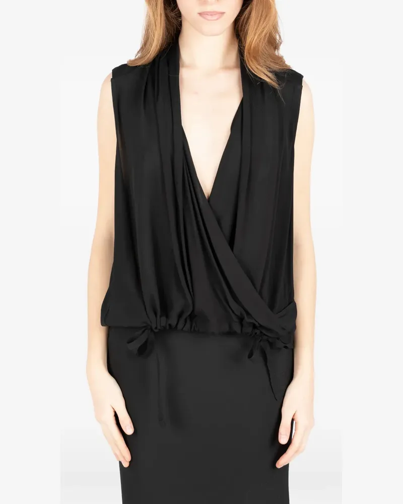 Société Anonyme April draped sleeveless top - Schwarz Schwarz