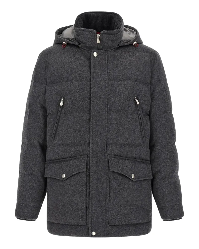 Brunello Cucinelli quilted wool parka - Grau Grau