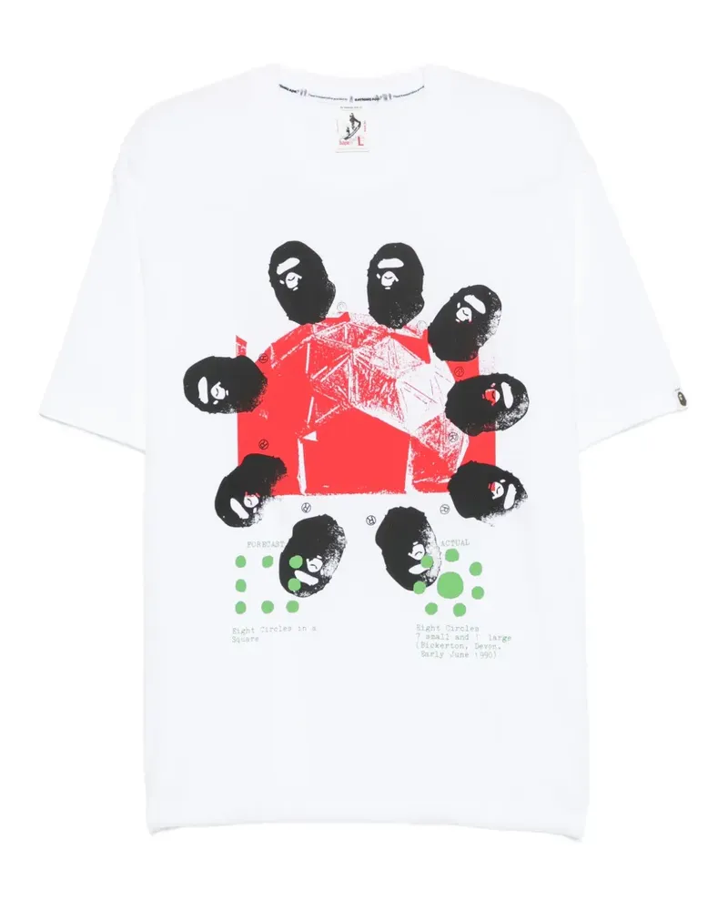 BAPE x Kazuki Kuraish T-Shirt mit grafischem Print - Weiß Weiß