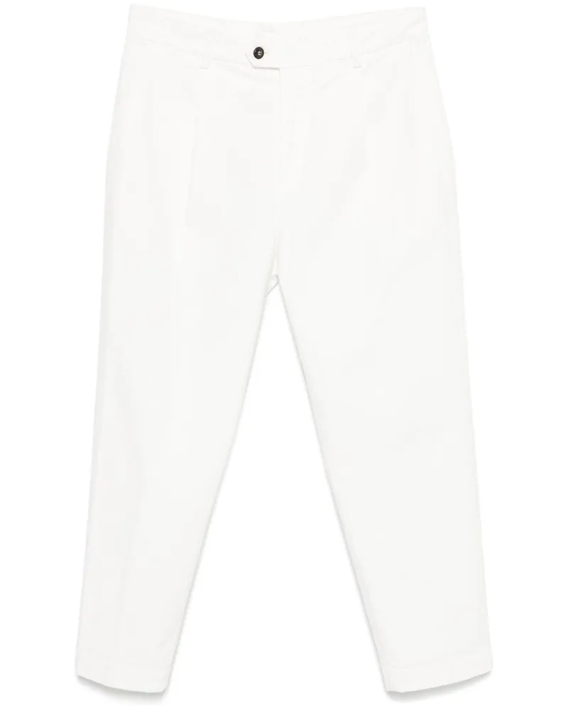 Eleventy Hose mit Tapered-Bein - Weiß Weiß