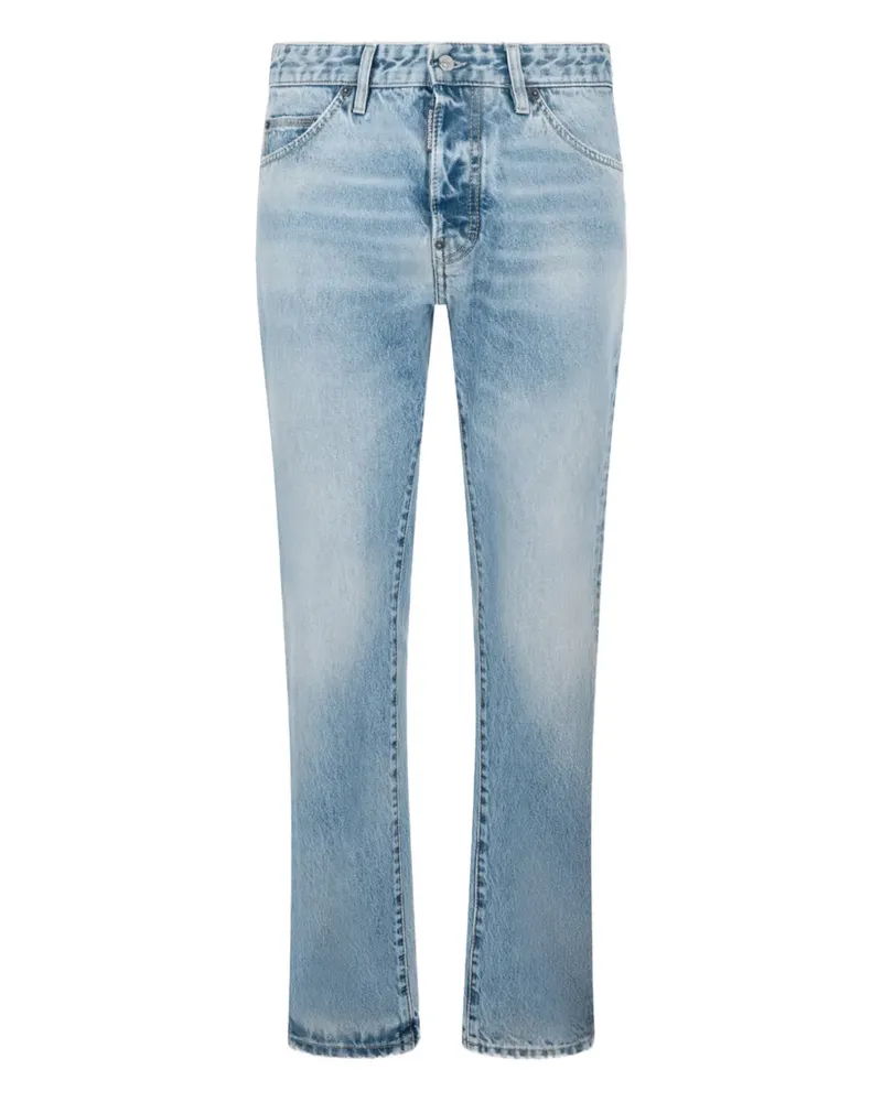 Dsquared2 Ausgeblichene Teddy-Hose - Blau Blau