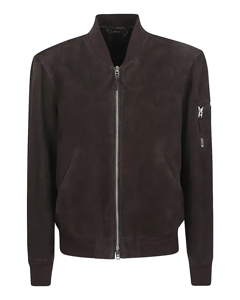 Tom Ford suede leather bomber jacket - Braun Braun