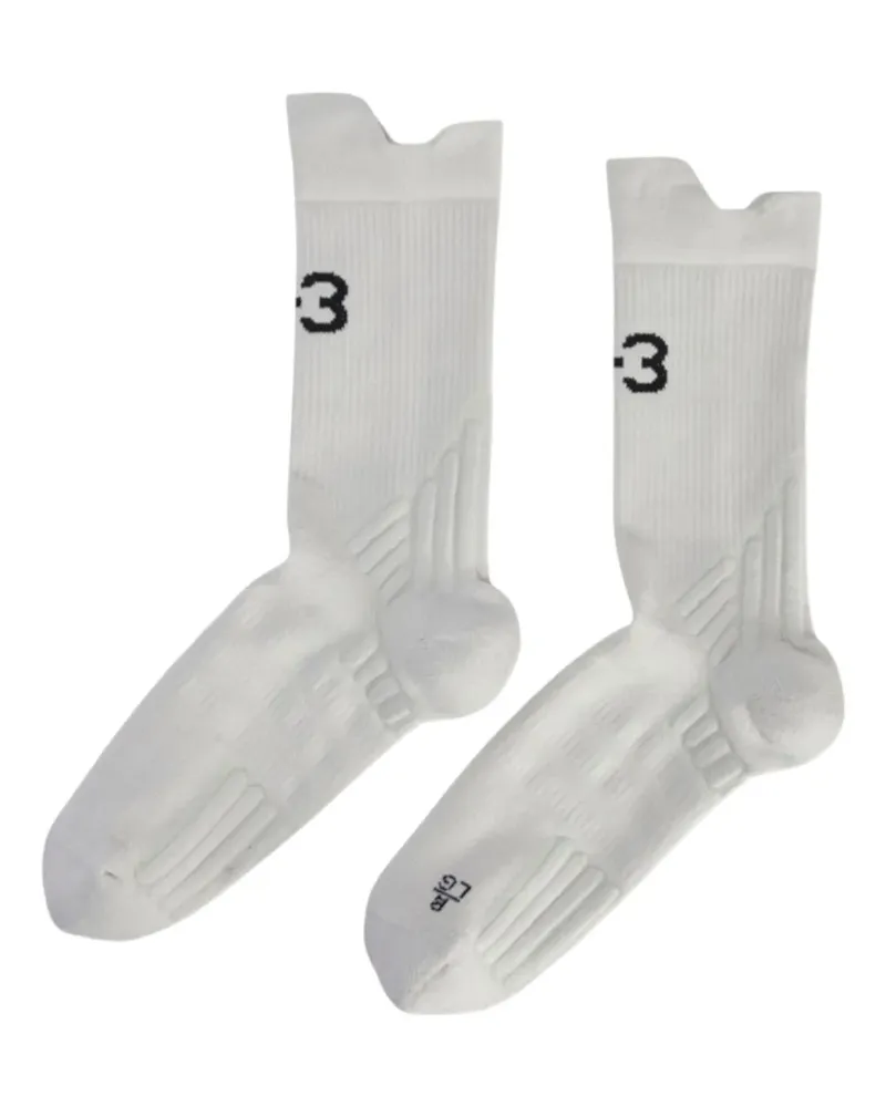 Y-3 Socken mit Logo-Detail - Weiß Weiß