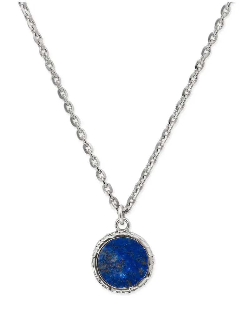 Emanuele Bicocchi Flourish Halskette mit Lapislazuli-Amulett - Silber Silber