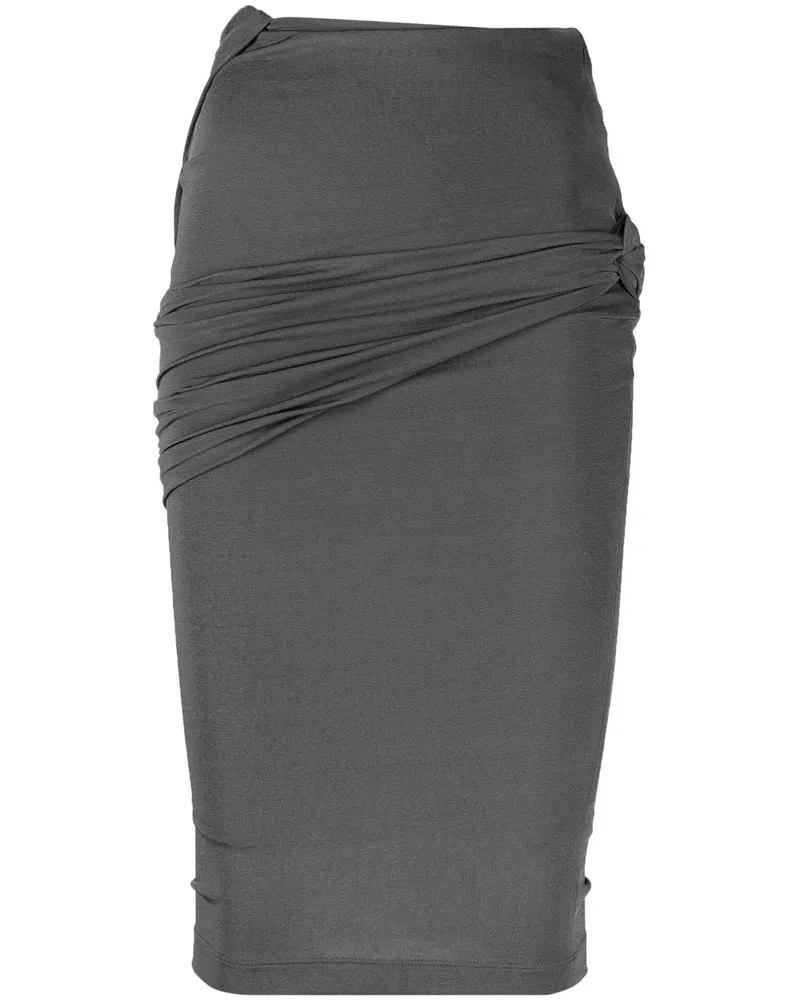 Givenchy Geraffter Rock - Grau Grau