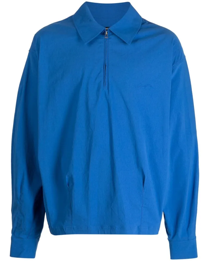 SONGZIO Dart Hemd mit kurzem Reißverschluss - Blau Blau