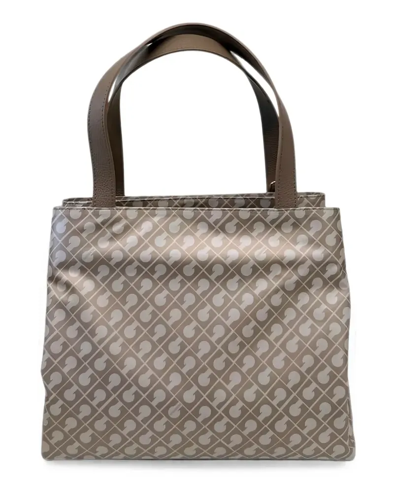 Gherardini Shopper mit Monogramm-Print - Grau Grau