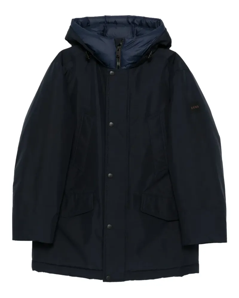 HUGO BOSS Kapuzenjacke mit Knöpfen - Blau Blau