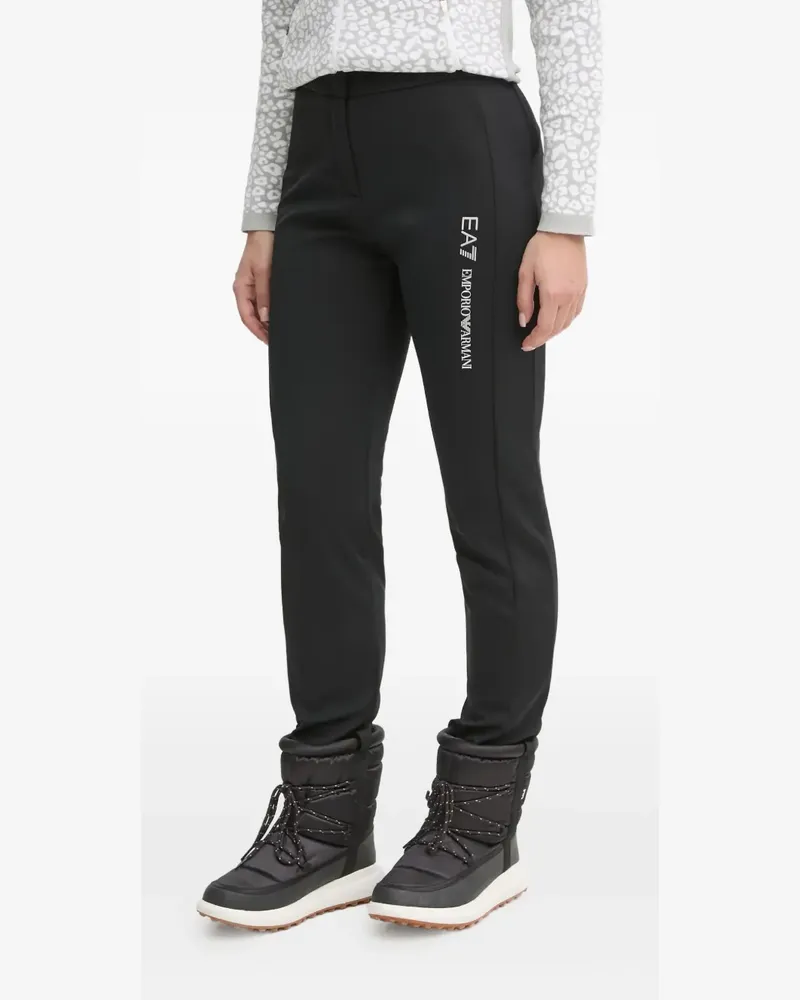 EA7 logo-print ski trousers - Schwarz Schwarz