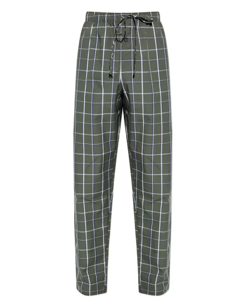 Hanro Karierter Pyjama mit Kordelzug - Grün Grün
