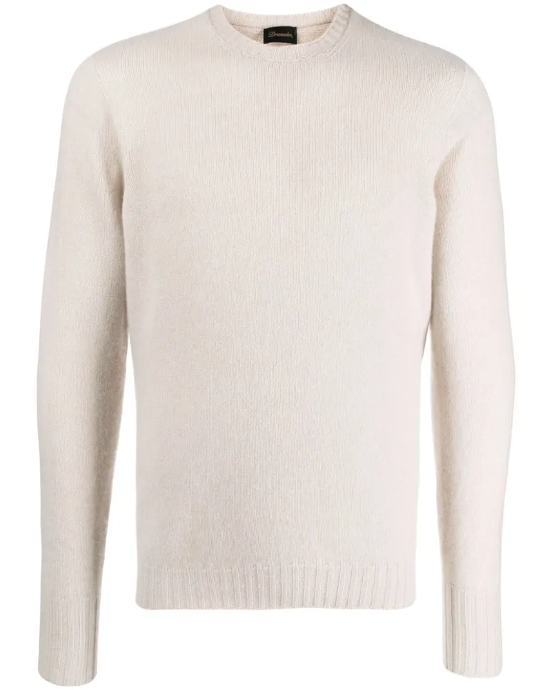 Drumohr  Kaschmirpullover mit rundem Ausschnitt - Nude Nude