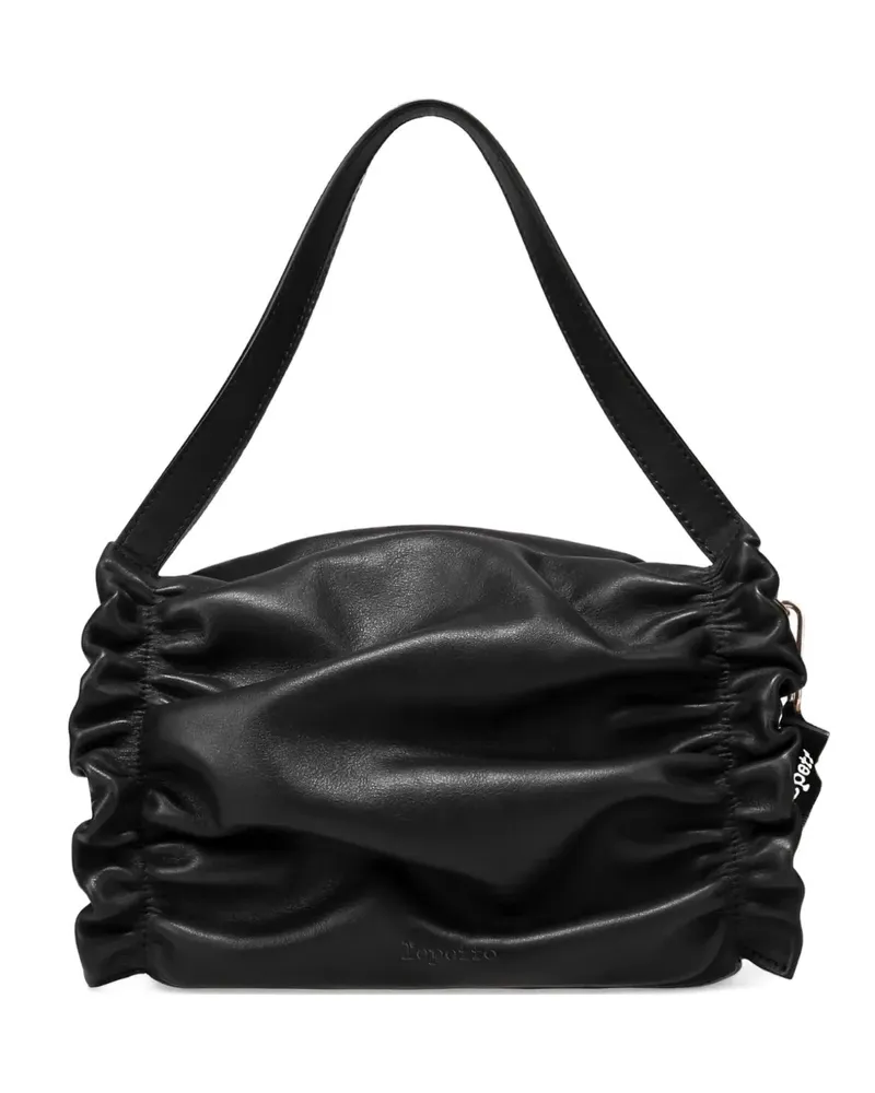 Repetto Kleine Opéra Schultertasche mit Raffungen - Schwarz Schwarz