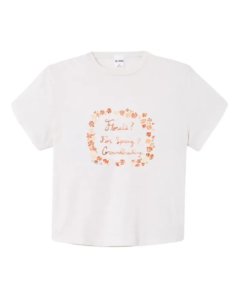 RE/DONE 1950s Boxy floral-print T-shirt - Weiß Weiß