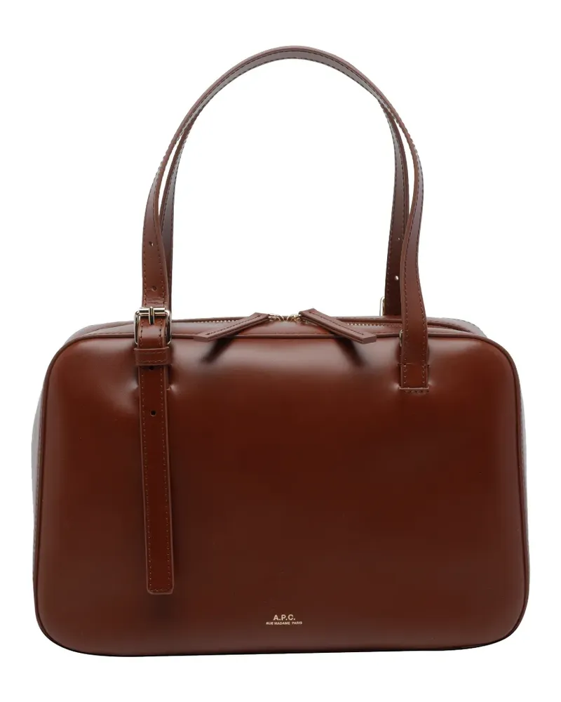 A.P.C. Virginnie Box zip shoulder bag - Braun Braun