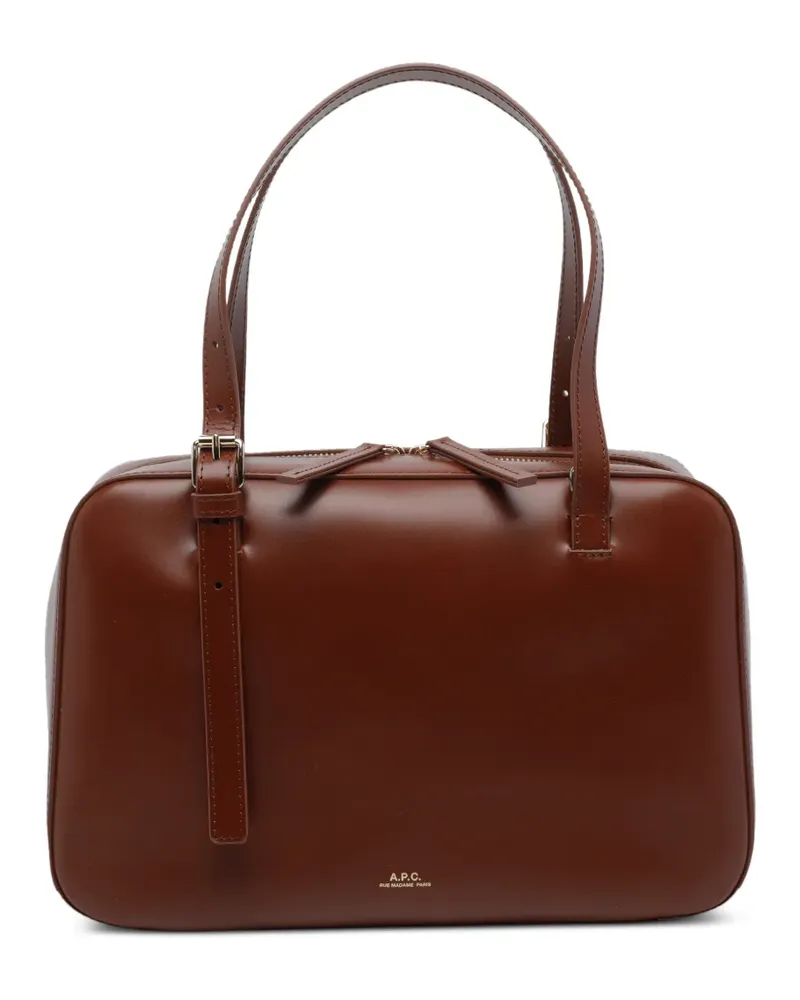 A.P.C. Virginnie Box zip shoulder bag - Braun Braun