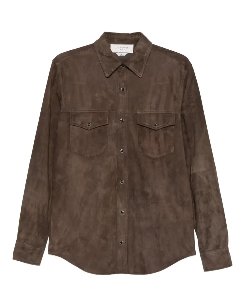 Jacob Cohën Hemdjacke aus Wildleder - Braun Braun