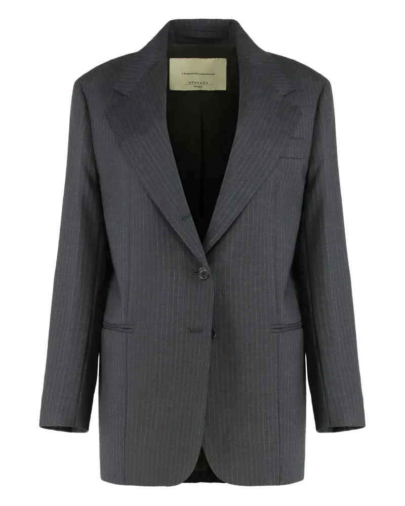 Max Mara pinstripe wool blazer - Grau Grau
