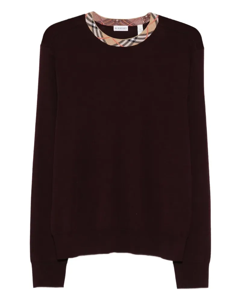 Burberry Pullover mit karierten Details - Rot Rot