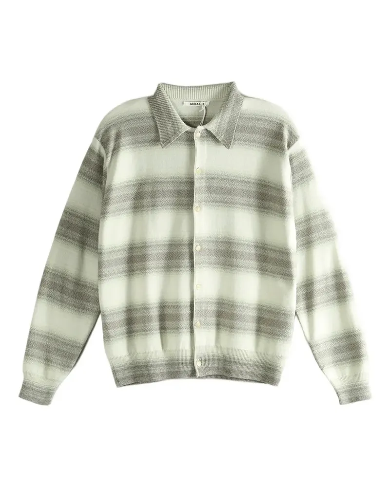 AURALEE Gestreiftes Hemd - Nude Nude