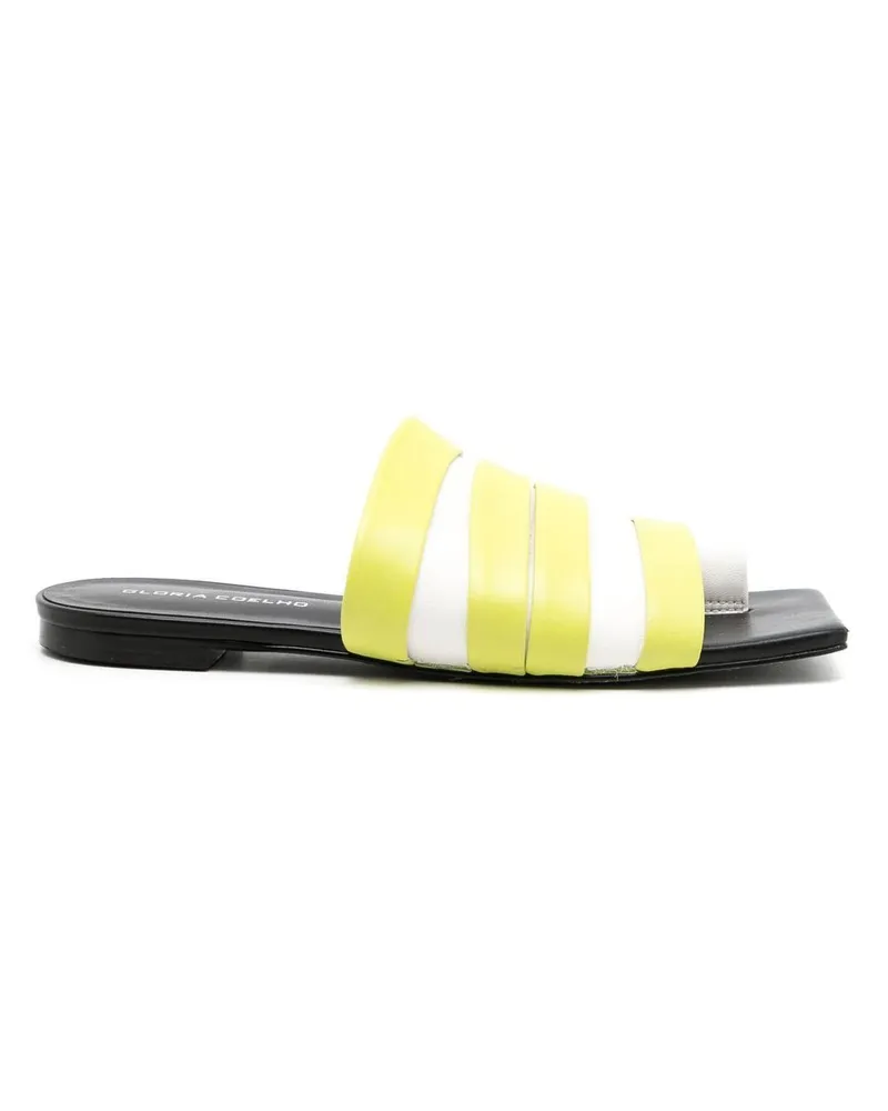 Gloria Coelho Flache Riemchensandalen - Grün Grün