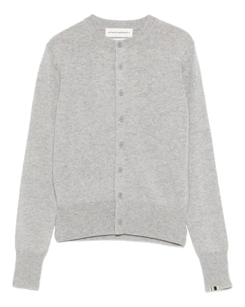 extreme cashmere N°300 Kaschmircardigan mit Knopfleiste - Grau Grau