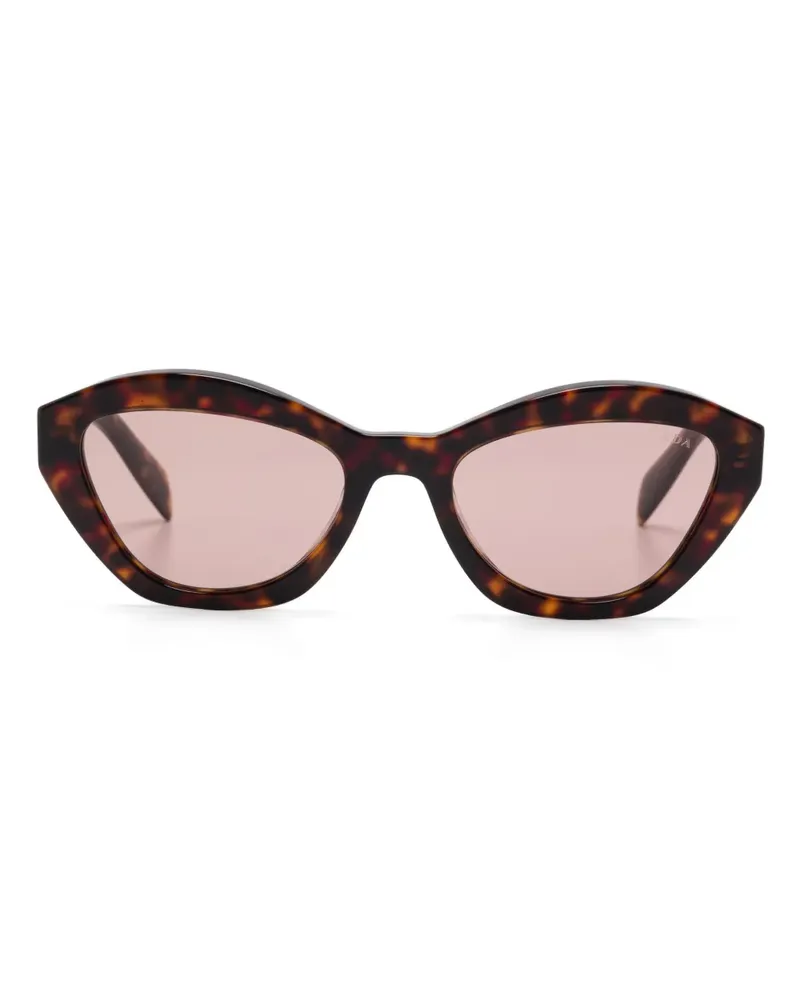Prada Sonnenbrille mit geometrischem Gestell - Braun Braun