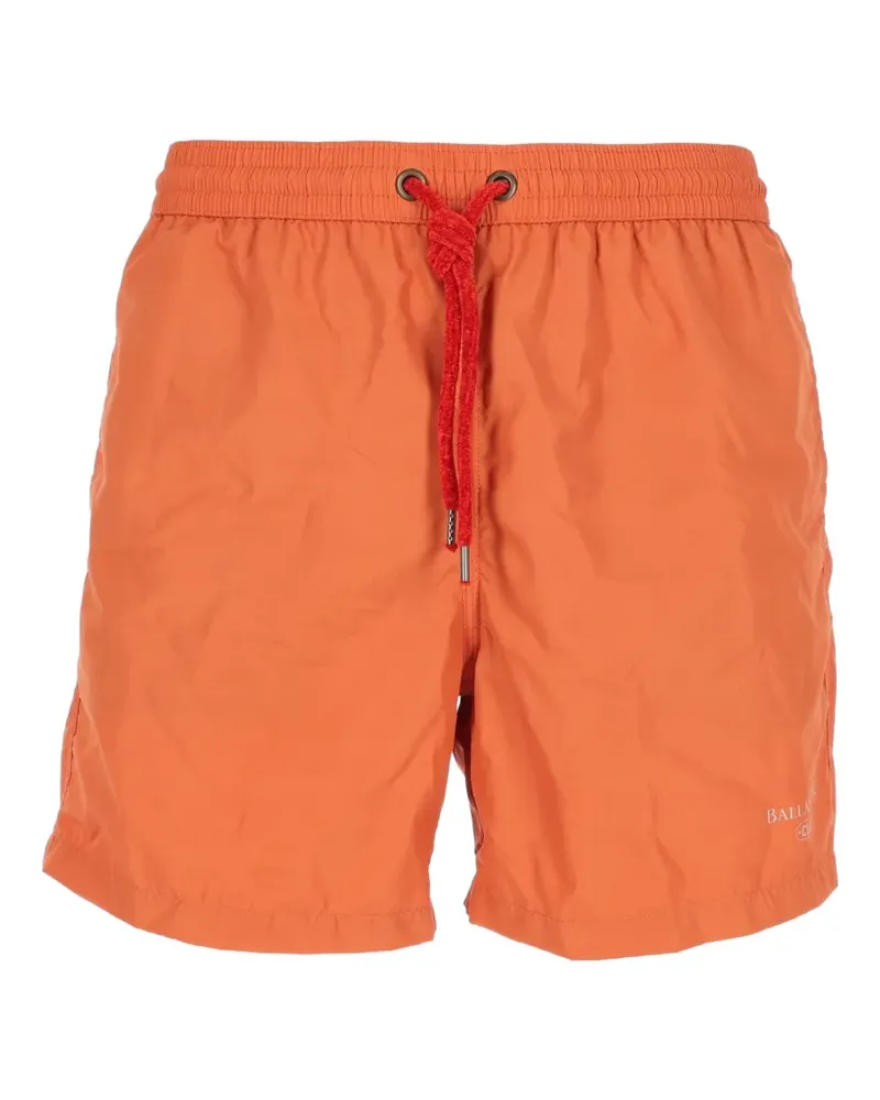 Ballantyne drawstring logo-print swim shorts - Orange Orange