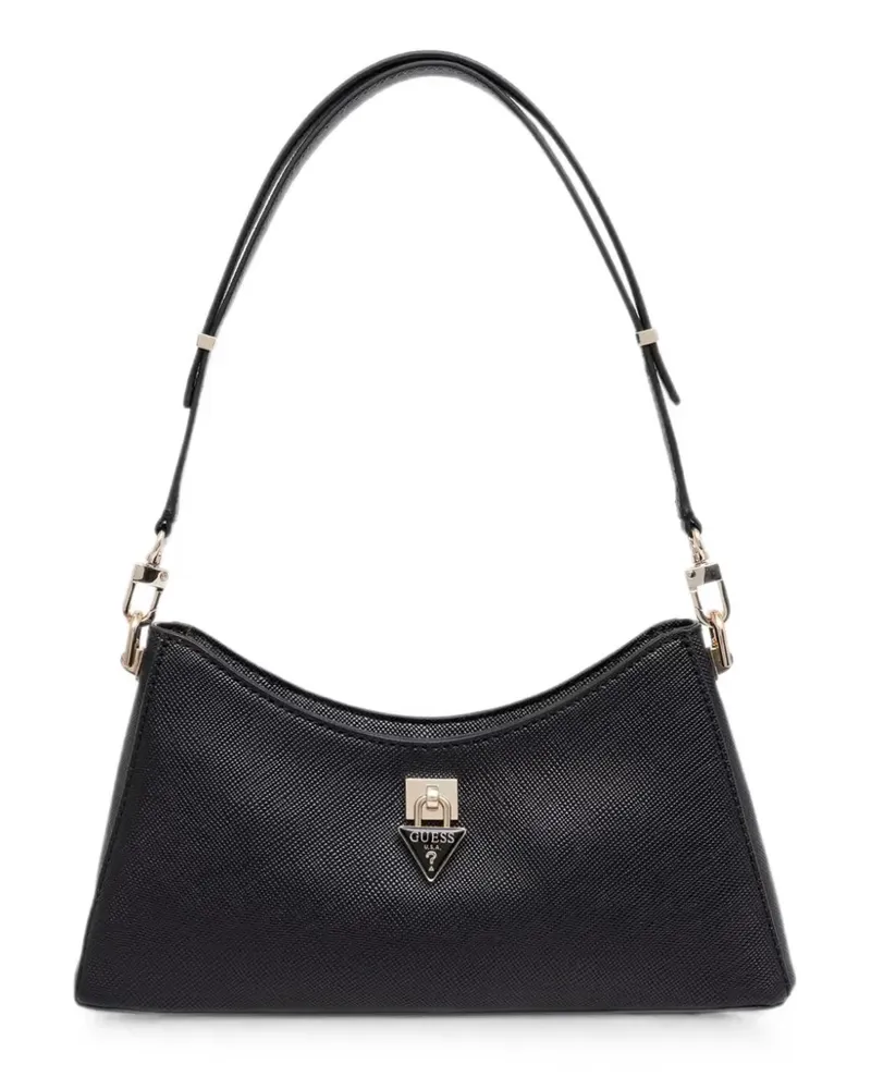 Guess Patsie Schultertasche mit Logo-Schild - Schwarz Schwarz