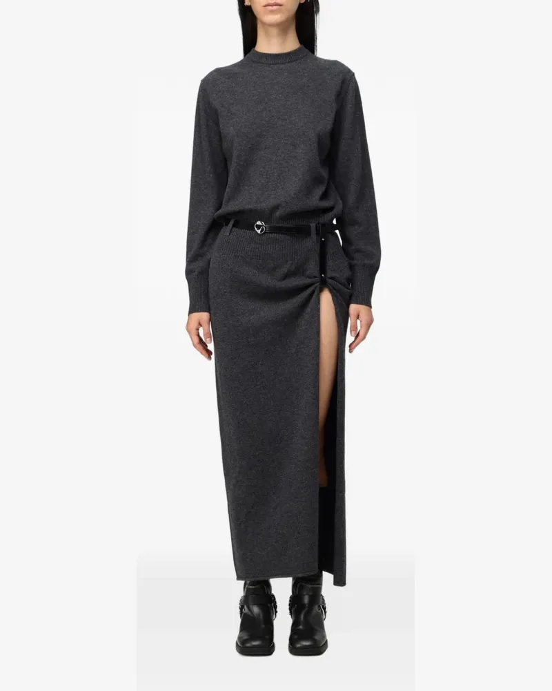 COPERNI belted side-slit maxi dress - Grau Grau