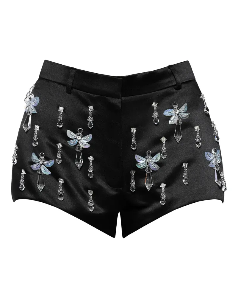 ANOUKI crystal-embellished shorts - Schwarz Schwarz