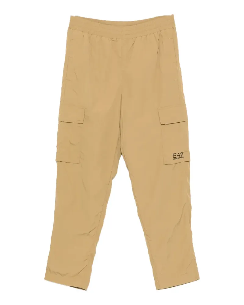 EA7 logo-print cargo pants - Nude Nude