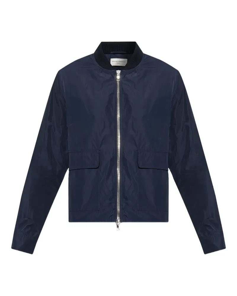 Officine Generale Nathane zip-up bomber jacket - Blau Blau