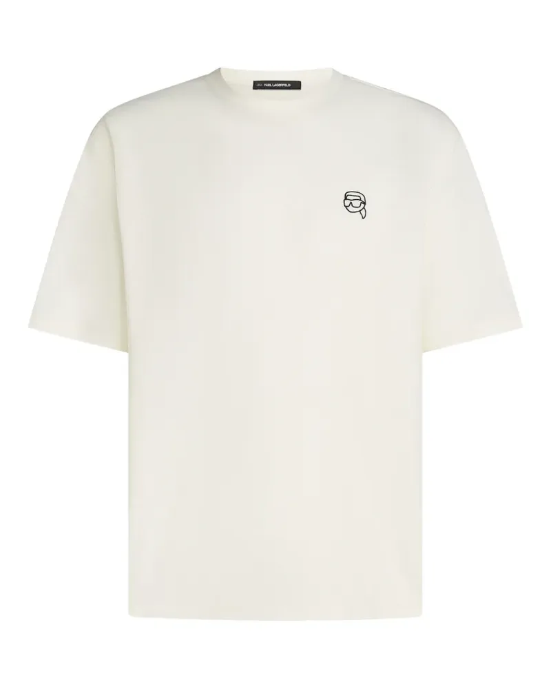 Karl Lagerfeld T-Shirt mit Logo-Stickerei - Nude Nude