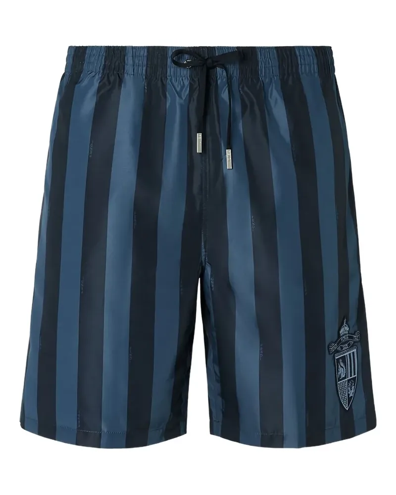 Fendi Gestreifter Badeanzug mit Logo - Blau Blau