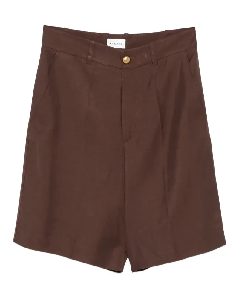 P.A.R.O.S.H. P.A.R.O H. Klassische Shorts mit Bundfalten - Braun Braun