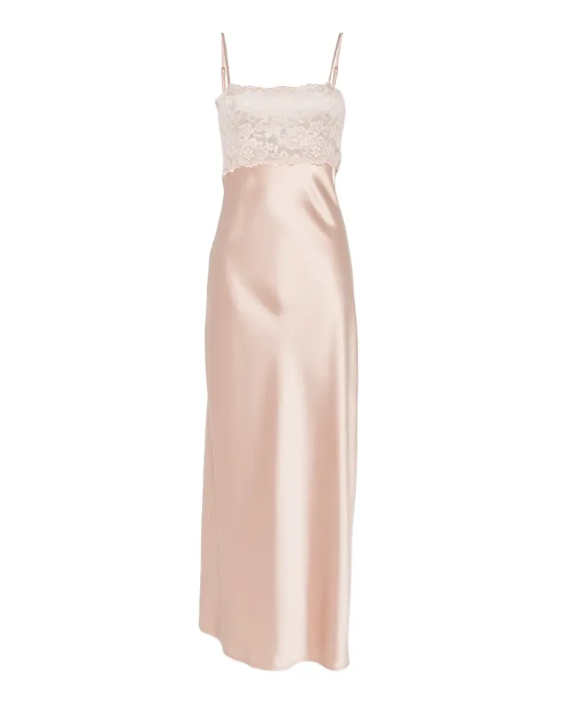 Aya Muse Myra Maxikleid mit Spitzeneinsatz - Rosa Rosa